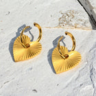 Disco Heart Drop Earrings