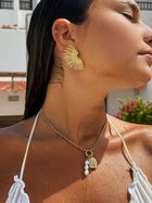 Large Textured Fan style Earrings