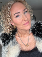 Gold T Bar Hoop Earrings