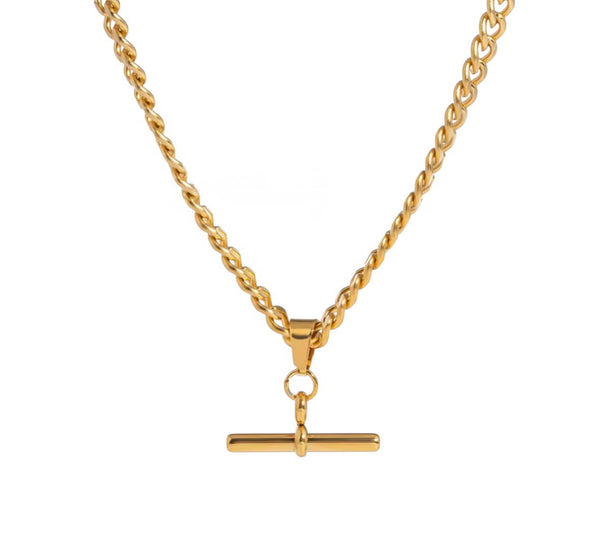 ‘Lexie’ - T Bar Necklace (Cuban Chain)