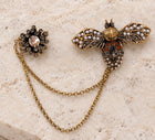 Vintage Pearl Bee Brooch