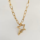 ‘Carrie’ - Star Carabiner with Rhinestone Necklace