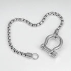 ‘Shackle’ Bracelet in Silver