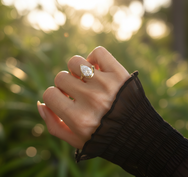 ‘Nova’ Pear Shaped Solitaire Ring