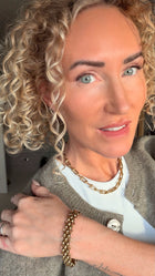 Serena Ball Gold Link Necklace