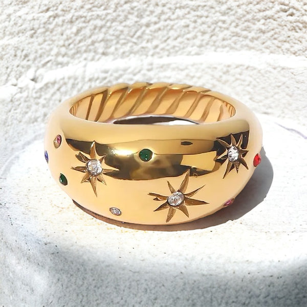 Chunky Ring with Stars