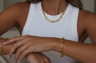 Serena Ball Gold Link Necklace