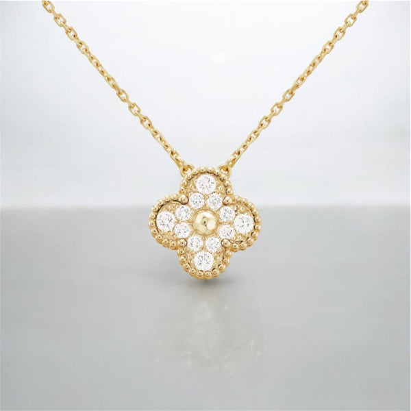 Clover Glow Necklace Gold