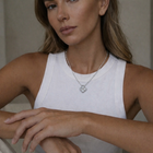 Clover Glow Necklace Silver