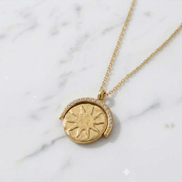Astrée Sun and Moon Coin Necklace