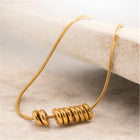 Lunar Ring Necklace in Gold
