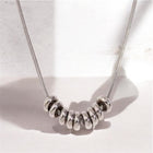 Lunar Ring Necklace in Silver