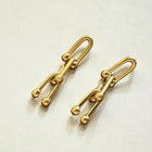 Serena Ball Gold Link Earrings