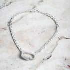 Mila - Silver Chunky Link Chain necklace with Carabiner