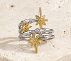 Celeste Starburst Ring (Gold and Silver)