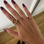 Gold Hammered O Ring
