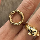 Gold Hammered O Ring