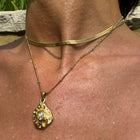 ‘Larissa’ - Hammered Pendant with CZ Stones