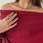 Gold Hammered O Ring
