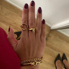 Gold Hammered O Ring