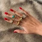 ‘Queenie’ - Heart Stone Ring with Crown