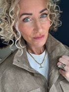 ‘Lexie’ - T Bar Necklace (Figaro chain)