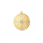 ‘Ariana’ Hammered Charm with Turquoise