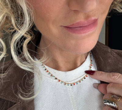 ‘Wanderlust’ - Multi Colour Stone Necklace