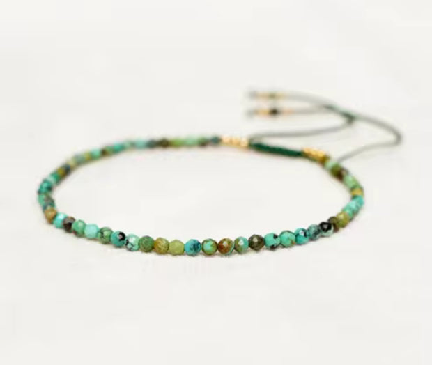 Gemstone Beaded Friendship Bracelet – Adjustable & Waterproof