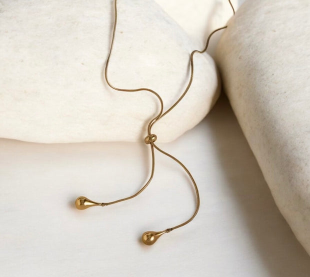 ‘Teardrop’ Tie Style Necklace