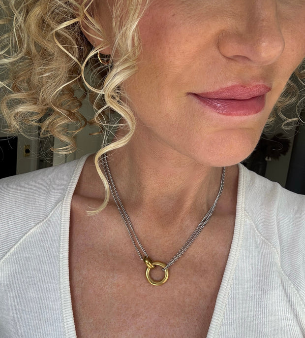 ‘Havana’ Mixed Metals Ring Necklace