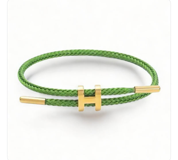 ‘H’ Braided Rope Bracelet (5 colours)