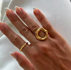 Gold Hammered O Ring