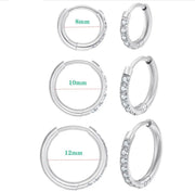 Christie Click Hoop Silver Earrings 12mm