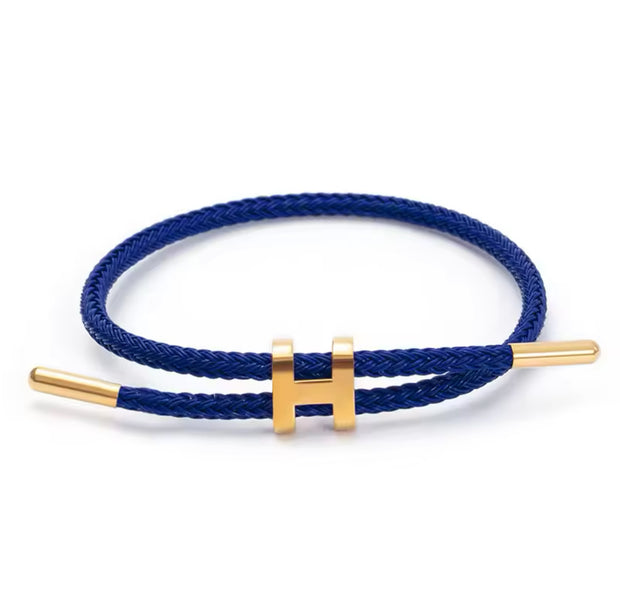 ‘H’ Braided Rope Bracelet (5 colours)