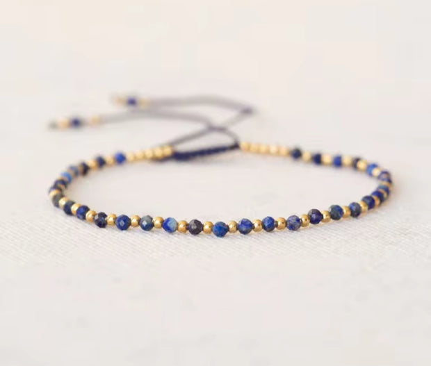 Gemstone Beaded Friendship Bracelet – Adjustable & Waterproof