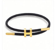 ‘H’ Braided Rope Bracelet (5 colours)