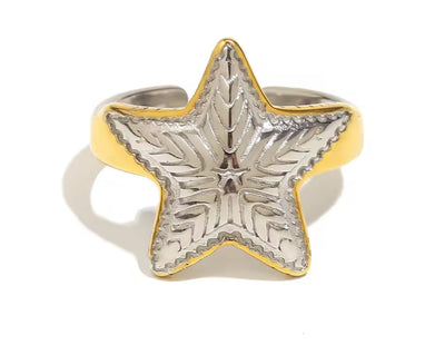 ‘Vega’ - Mixed Metal Star Ring