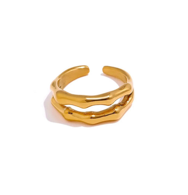 Bamboo Open Style Gold Ring