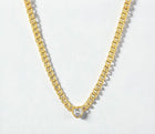 ‘Rock Chick’ - Heart Stone Chunky Chain Necklace (Gold or Silver)