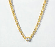 ‘Rock Chick’ - Heart Stone Chunky Chain Necklace