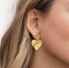 Disco Heart Drop Earrings