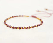Gemstone Beaded Friendship Bracelet – Adjustable & Waterproof