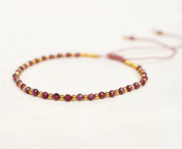 Gemstone Beaded Friendship Bracelet – Adjustable & Waterproof