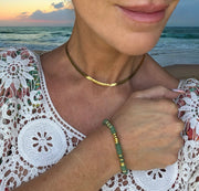 Gold Snake Chain Necklace (2 widths)