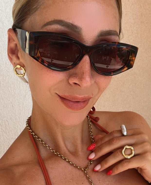 Hammered O Earrings
