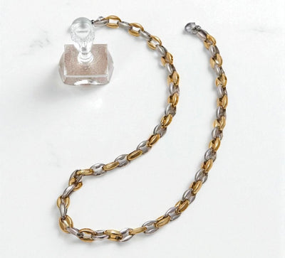 ‘Lanni’ - Two Tone Chunky Link Necklace