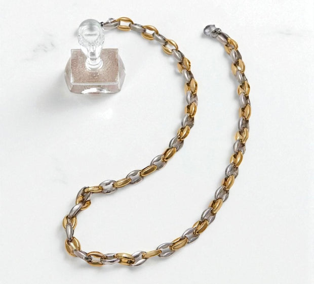 ‘Lanni’ - Two Tone Chunky Link Necklace
