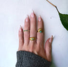 Marisa Chunky Vintage Jade Gold Ring