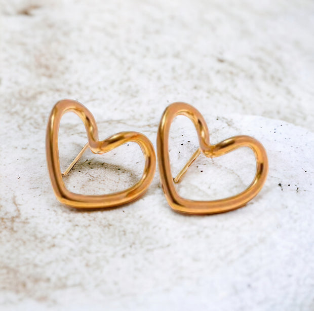 Irregular Hollow Heart Shaped Earrings
